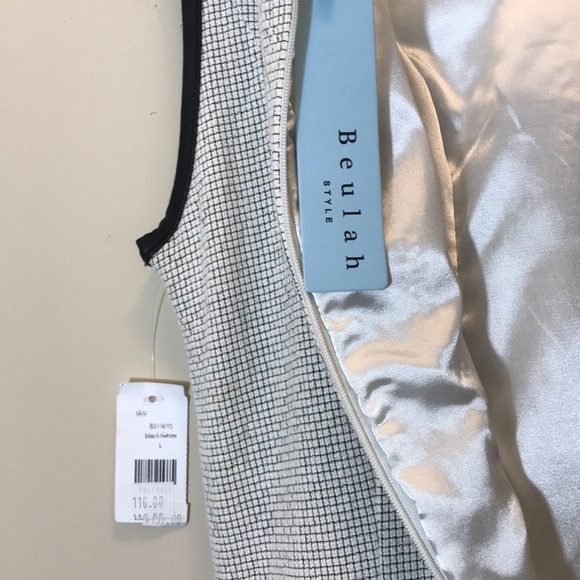 NWT Beulah Black&White Sleeveless Dress - Picture 8 of 8